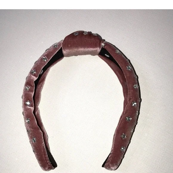 Lele Sadoughi knotted stars Pink Velvet Star Headband os  display picture 1